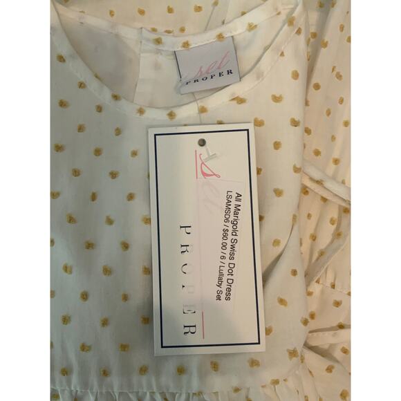 Set Proper‎ Marigold Swiss Dot Beth Dress NWT size 6 - Picture 4 of 4